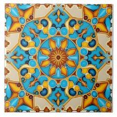 Rustisch mediterraan Spaans Azulejo Decoratief Tegeltje (Voorkant)