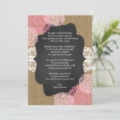 Rustisch meisje baby shower bedankt je opmerking m kaart (Staand voorkant)