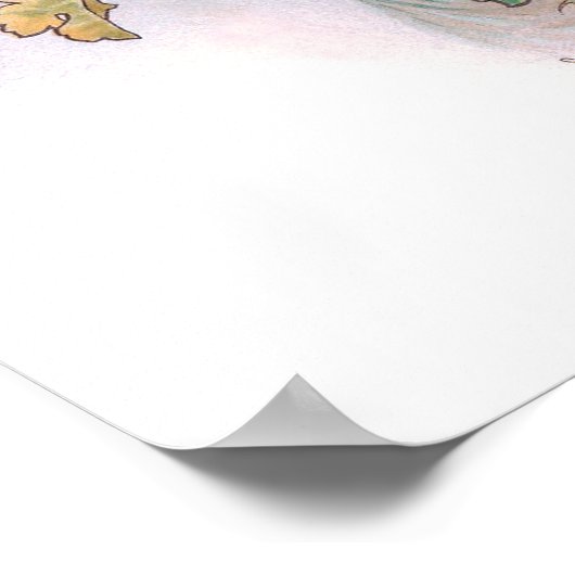 Rustisch  meisje met wijn poster (Hoek)