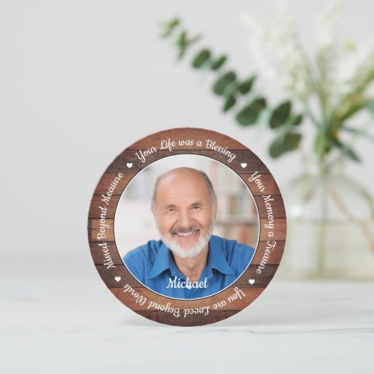 Rustisch Memorial Poem Funeral Prayer Kaart (Staand voorkant)