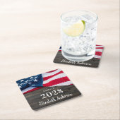 Rustisch militair Afstuderen Amerikaans vlagpatrio Kartonnen Onderzetters (Insitu)