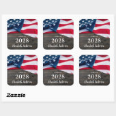 Rustisch militair Afstuderen Amerikaans vlagpatrio Vierkante Sticker (Vel)