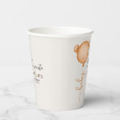 Rustisch minimalistisch bijenstootje Baby shower Papieren Bekers (Rechts)