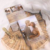 Rustisch minimalistisch legant hout en 5 foto's br kaart