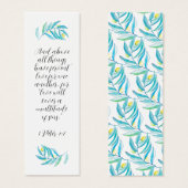 Rustisch modern religieus Bijbellenmint CitrusBlad Mini Visitekaartjes (Voorkant /achterkant)