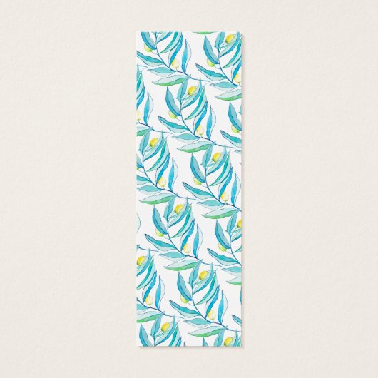 Rustisch modern religieus Bijbellenmint CitrusBlad Mini Visitekaartjes (Achterkant)