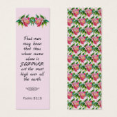 Rustisch modern religieus Bijbelse pony Roze Bladw Mini Visitekaartjes (Voorkant /achterkant)