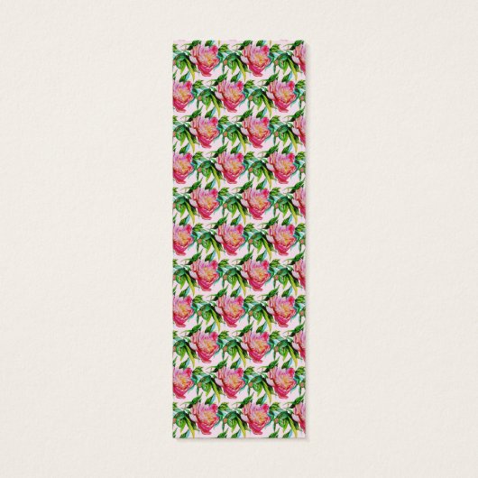 Rustisch modern religieus Bijbelse pony Roze Bladw Mini Visitekaartjes (Achterkant)