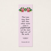 Rustisch modern religieus Bijbelse pony Roze Bladw Mini Visitekaartjes (Voorkant)