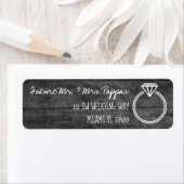 Rustisch Monochroom Verloving / Opslaan Datum Etiket (Insitu)