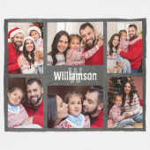 Rustisch Monogram Geheel fotokolkbord Fleece Deken (Voorkant (Horizontaal))