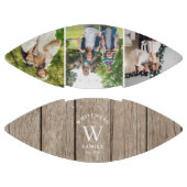 Rustisch Monogram Light Wood Photo Collage Footbal American Football (Panelen)