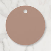 Rustisch monogram Neutrale Kleuren Warm Bedankjes Labels (Achterkant)