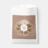Rustisch monogram Neutrale Kleuren Warm Bedankzakje (Voorkant)