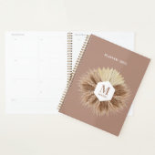 Rustisch monogram Neutrale Kleuren Warm Planner (Display)