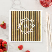 Rustisch monogram Neutrale Kleuren Warm Servet (Insitu)