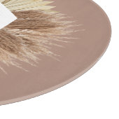 Rustisch monogram Neutrale Kleuren Warm Snijplank (Hoek)