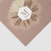 Rustisch monogram Neutrale Kleuren Warm Tissuepapier (Detail)