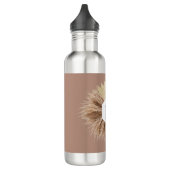 Rustisch monogram Neutrale Kleuren Warm Waterfles (Links)