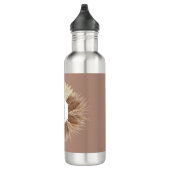 Rustisch monogram Neutrale Kleuren Warm Waterfles (Rechts)