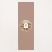 Rustisch monogram Neutrale Kleuren Warm Yogamat (Voorkant)