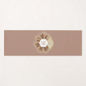 Rustisch monogram Neutrale Kleuren Warm Yogamat (Voorkant (horizontaal))