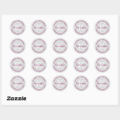  Rustisch Monogram | Rond adres Ronde Sticker (Vel)