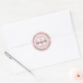 Rustisch Monogram | Rond adres Ronde Sticker (Envelop)