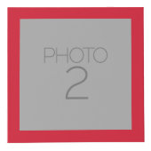 Rustisch monogram rood en zwart buffel patroonmono kubus (Rechts)