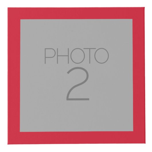 Rustisch monogram rood en zwart buffel patroonmono kubus (Rechts)