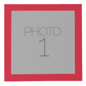 Rustisch monogram rood en zwart buffel patroonmono kubus (Voorkant)