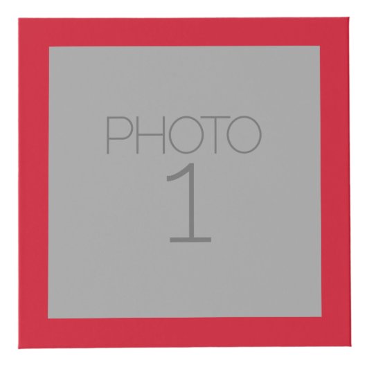 Rustisch monogram rood en zwart buffel patroonmono kubus (Voorkant)