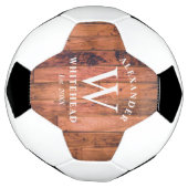 Rustisch Monogram Voetbal (Gedraaid)