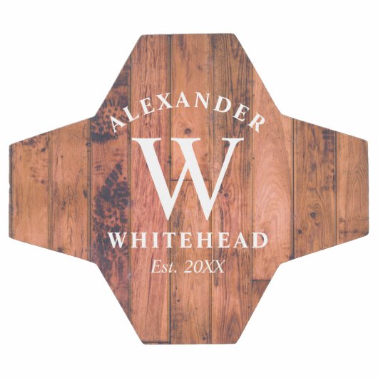 Rustisch Monogram Voetbal (Enkel)