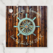 Rustisch Nautical Wedding of Verloving Bedankjes Labels (Voorkant)