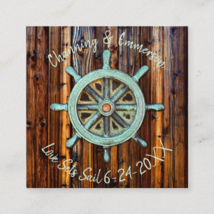 Rustisch Nautical Wedding of Verloving Informatiekaartje