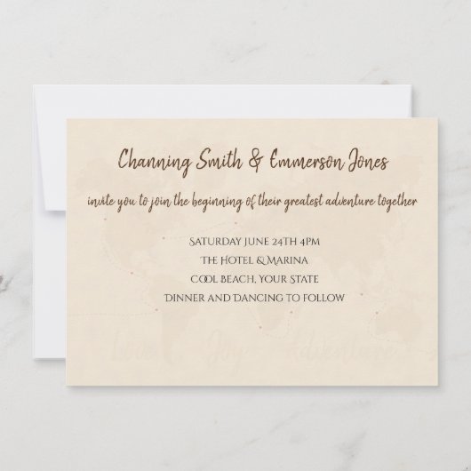 Rustisch Nautical Wedding of Verloving Kaart (Achterkant)