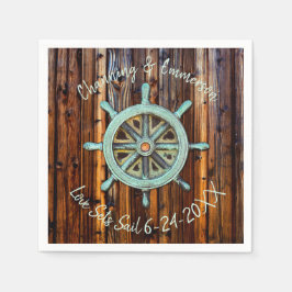 Rustisch Nautical Wedding of Verloving Servet