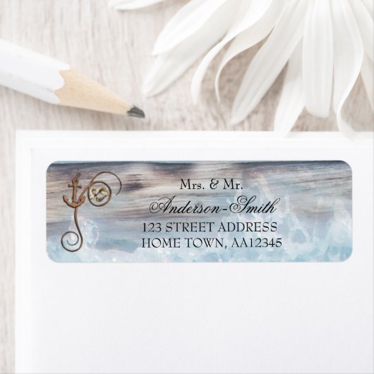 Rustisch Nautical Wedding Return Address Label (Insitu)