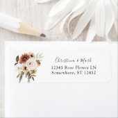 Rustisch neutraal Boho Floral Return Address Label (Insitu)