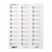 Rustisch neutraal Boho Floral Return Address Label (Full Sheet)