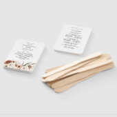 Rustisch neutraal Boho Floral Wedding Programme Handwaaier (Niet-gemonteerd)