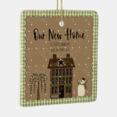 RUSTISCH NIEUW-THUIS SALTBOX-HUIS GEPERSONALISEERD KERAMISCH ORNAMENT (Rechts)