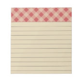 Rustisch Notitieblok met rode controle (Voorkant)