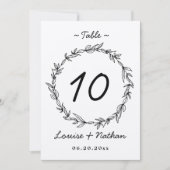 Rustisch nummer van de grote bruiloft kaart (Voorkant)