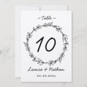 Rustisch nummer van de grote bruiloft kaart (Achterkant)