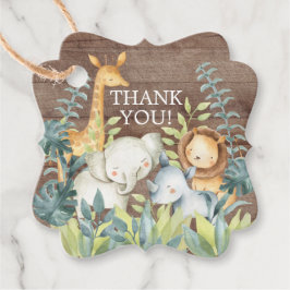 Rustisch Oerwoud Baby shower Favor Gift Label