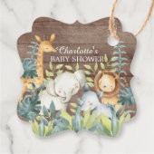 Rustisch Oerwoud Baby shower Favor Gift Label (Achterkant)