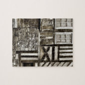 Rustisch Old Wood and Stone Building Legpuzzel (Horizontaal)