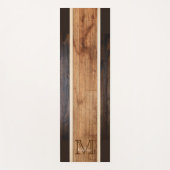Rustisch ontwerp met houtafoon Monogram stripe Yogamat (Voorkant)
